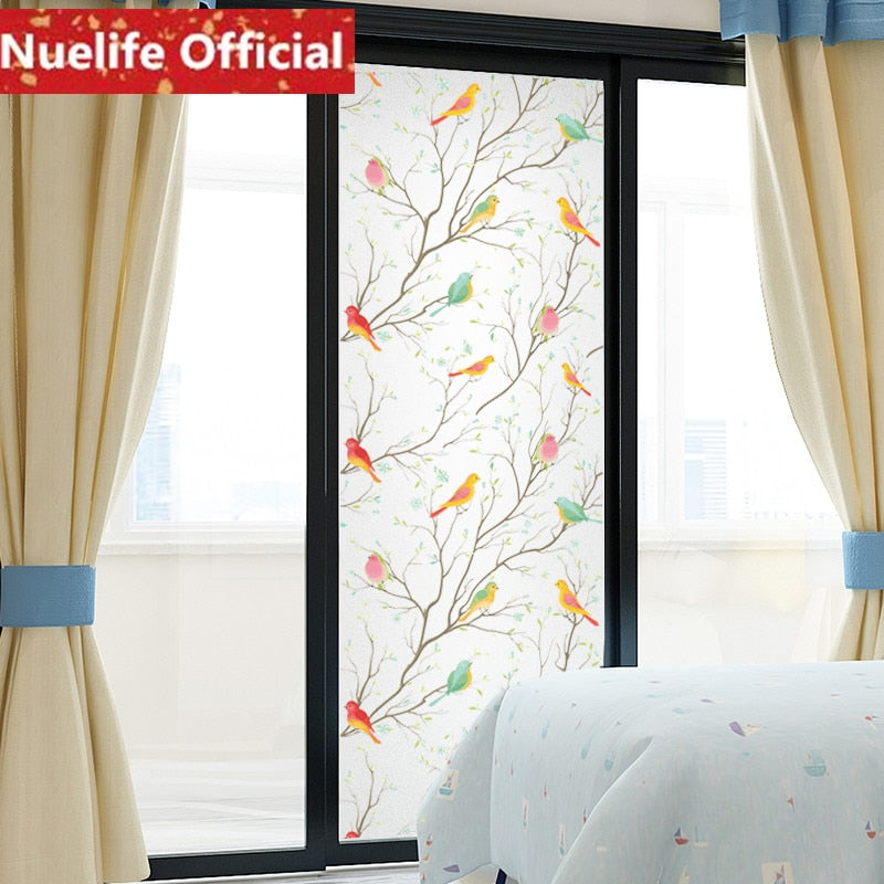 Window Transparent Bird Film Frosted Glass SKU# MOS0025